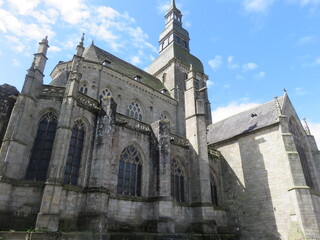 Fototapeta na wymiar Eglise de Dinan, Vallée de la Rance, Cité Médiévale, Côte d'Armor, Bretagne, France, Cité d'Art et d'Histoire