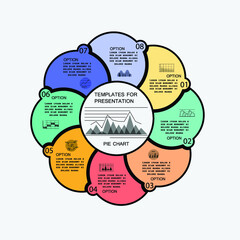 Set of different charts and templates for infographic 