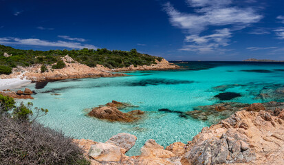 Emerald sea in the Principe beach, Costa Smeralda, Olbia, Arzachena - Sardinia