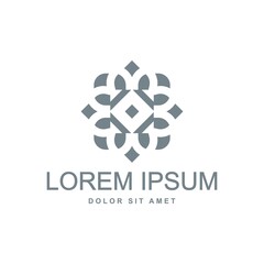 Vector templates of abstract green leaf logo designs - for medical, yoga, spa classes, beauty. Circles made with Vector leave