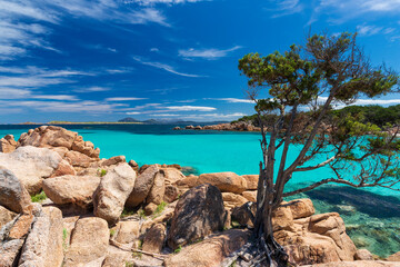 Emerald sea in the beach of Capriccioli,Olbia, Arzachena - Sardinia