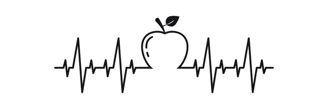 Apple Heartbeat, School Teacher Vector,  Back To School.