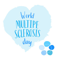World MS day hand draw sketch concept. Multiple sclerosis treatment. 