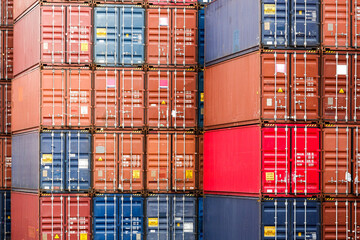 Fototapeta premium Container goods door, concept, export, import, logistic