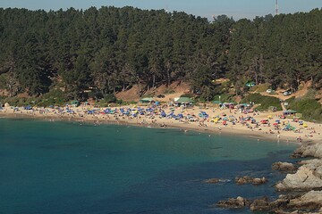 Fototapeta na wymiar Algarrobo beach, central coast of Chile, South America