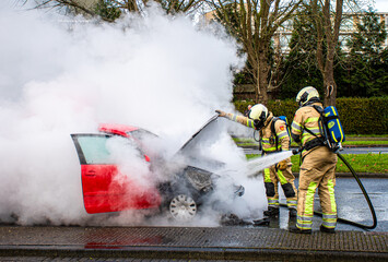 firefighters in action