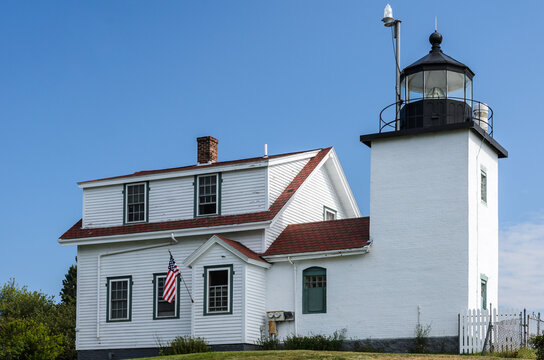 Leuchtturm Fort Point Light, Stockton Springs, Maine, USA, Nordamerika
