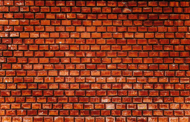 Obraz premium Red brick weathered wall background