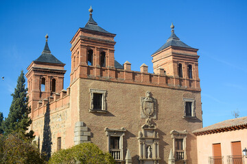 Fototapeta premium Toledo, Spain - October 29, 2020: View to the gate Puerta Del Cambron
