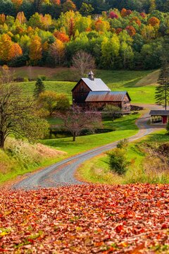 Beautiful Fall Colors Farm House