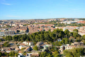 Fototapeta na wymiar Toledo, Spain - October 29, 2020: Panoramic city view