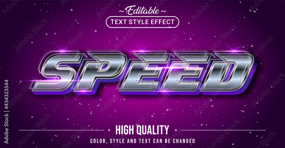 Aufkleber Editable text style effect - Speed text style theme.