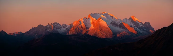 Cercles muraux Dolomites Lever du soleil des Dolomites
