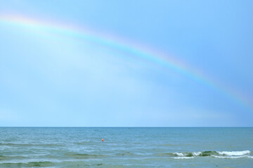 rainbow over the sea  - Navodari, Constanta, Dobrudja, Romania, Europe, Black Sea