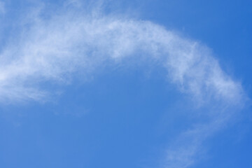 A close-up of the white clouds at noon for the design.