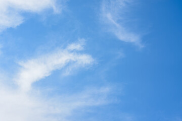 A close-up of the white clouds at noon for the design.