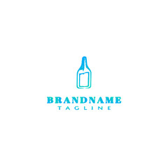 bottle with pipette logo cartoon icon design template vector illustration