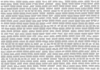 Fototapeta na wymiar Brickwork gray and white vector grunge background. White silicate brick wall. Brick grunge texture. Vector illustration