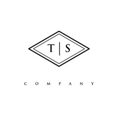 initial TS logo design vector