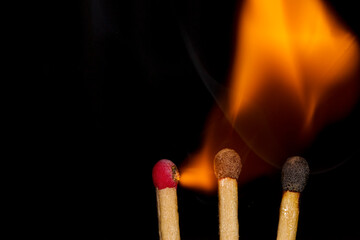 macro photo of phosphorus at the exact moment of combustion, at the exact moment.