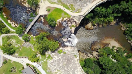 aerial view of a waterfall in alabama