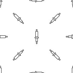 Naklejka premium Grey line Soldering iron icon isolated seamless pattern on white background. Vector