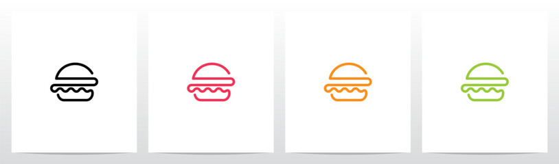  Single Line Hamburger Logo Design