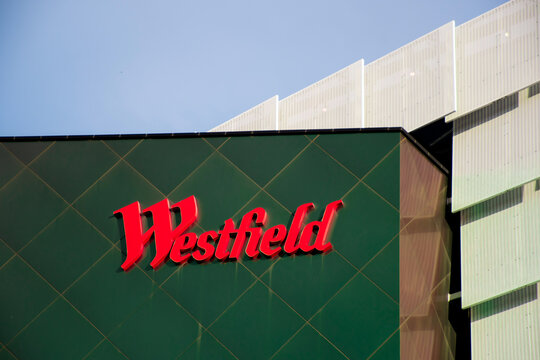 2021-05-02 Sydney, Australia Westfield Miranda Shopping Centre Exterior View With Logo Sign