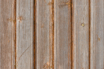 Aged scratched wood texture background. Old vintage wood board. Weathered colored wooden planks of wall, fence, table or floor with copy space 