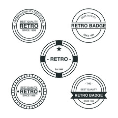 Fototapeta na wymiar Retro Vintage Insignia Logotype Label or Badge Vector design element business sign template