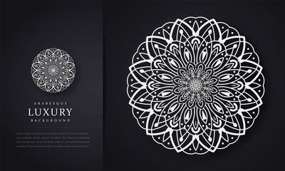 Luxury mandala background with golden arabesque pattern arabic islamic east style,Circle pattern petal flower of mandala with multi color, mandala relaxation patterns unique design