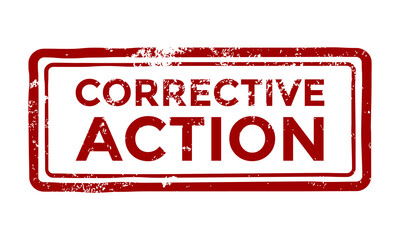 corrective action rubber stamp, vector illustration 