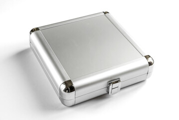 Metal case isolated on white background