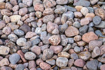 sea brown pebbles