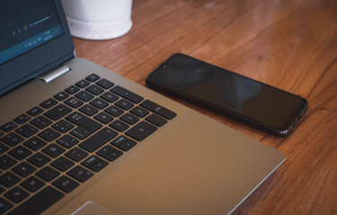 laptop on table