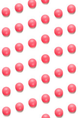 Repetition path of covid molecule similar form, on a white background.