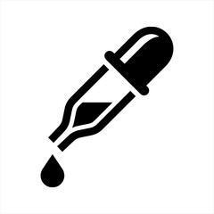 Chemical dropper icon, vector and glyph