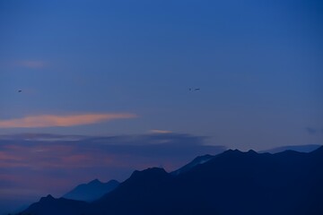 sunset in the mountains