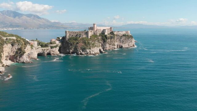 Castle of Gaeta in the sea