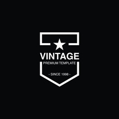 Retro Vintage Insignia  Logotype  Label or Badge Vector design element  business sign template