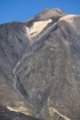 Detailed view of Teide volcano in Tenerife in the Canary Islands