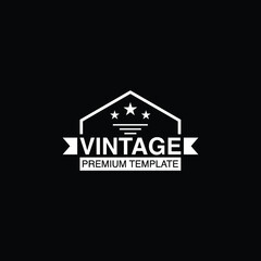 Retro Vintage Insignia, Logotype, Label or Badge Vector design element, business sign template