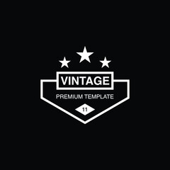 Retro Vintage Insignia, Logotype, Label or Badge Vector design element, business sign template