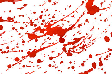 水彩テクスチャ背景(赤色)  血飛沫の様な赤い水彩テクスチャ