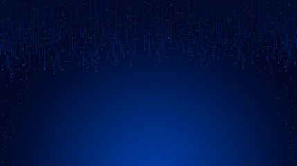 Blue space digital technology background 3d