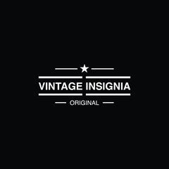 Retro Vintage Insignia, Logotype, Label or Badge Vector design element, business sign template