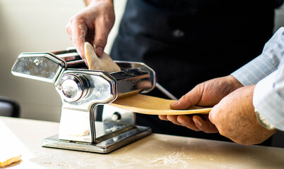 Pasta making homemade family cook Italian food