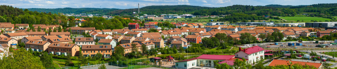 Fototapeta na wymiar Residential area in Mölndal