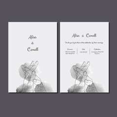 Elegant wedding invitation 