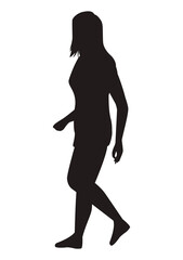 woman silhouette walking